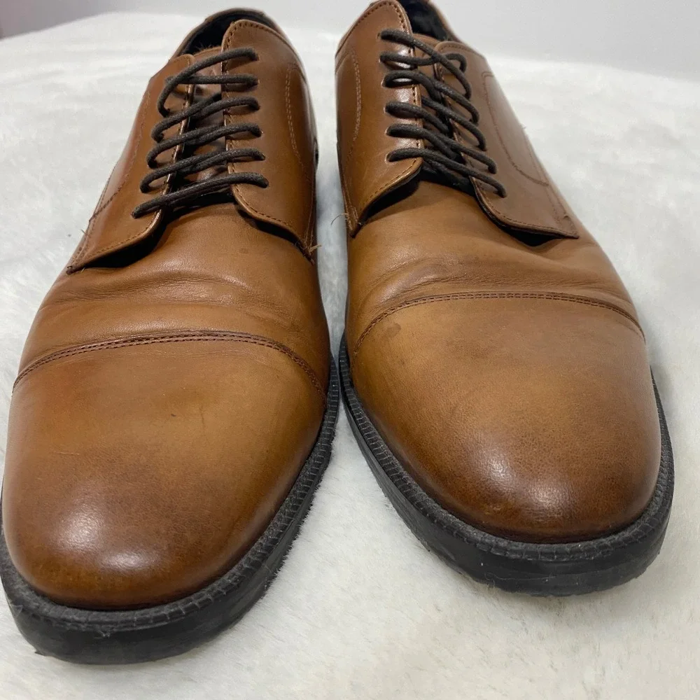Cole Haan Modern Essentials Cap Oxford Mens Brown Leather Dress Shoes Size 10.5M